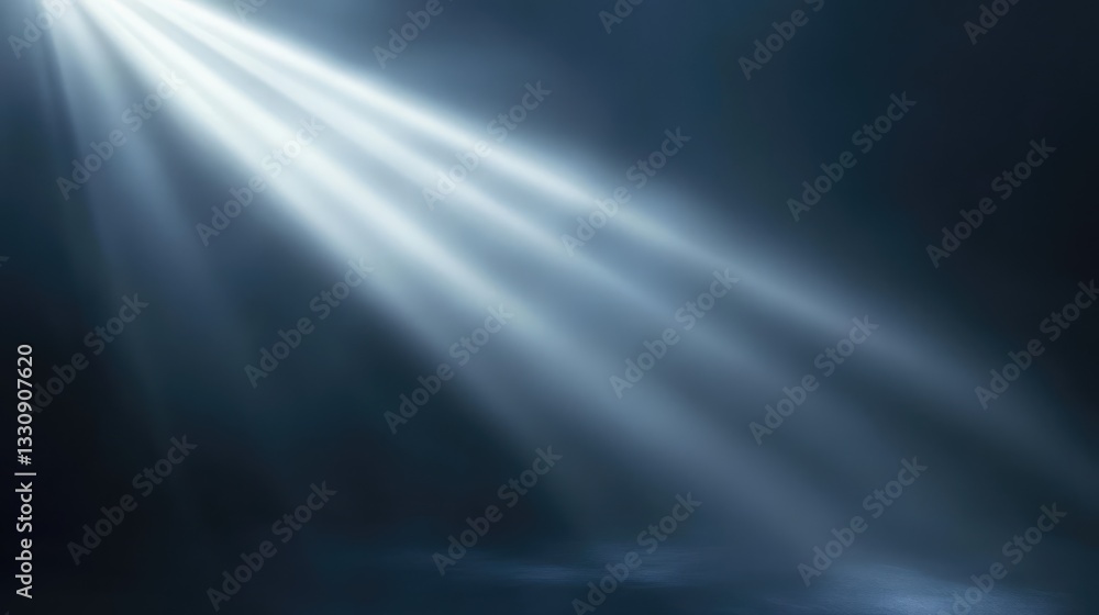 Poster abstract spotlight with a diffused glow creating a dreamy, ethereal lighting effect on a dark gradie