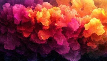 Obraz premium An AI generated image showcases vibrant hues blended seamlessly into a mesmerizing visual tapestry, its creation entirely reliant on deep learning algorithms The image represents a symphony of