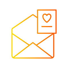 love letter gradient icon