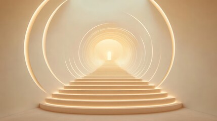 A minimalist white and ivory background with a warm glowing light in the center, adding elegance.