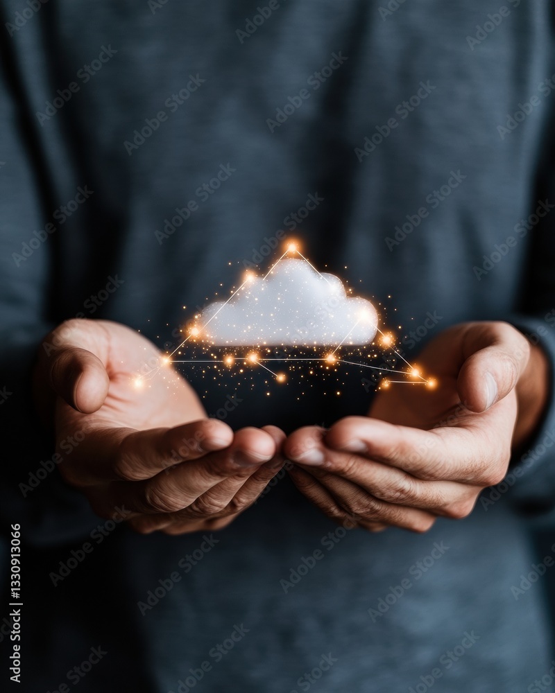 Poster Future-Ready Digital Transformation Immersive Cloud Technology Visualization with Holographic Network Connectivity and Human-Centric Innovation