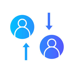opposition gradient icon