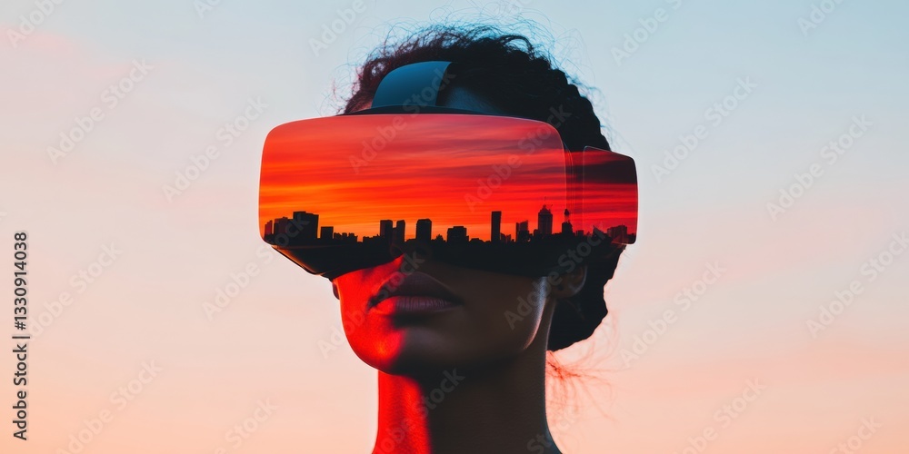 Poster immersive urban horizons next-gen virtual reality experience merging technological innovation with m
