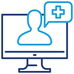 Fototapeta premium Telehealth Icon