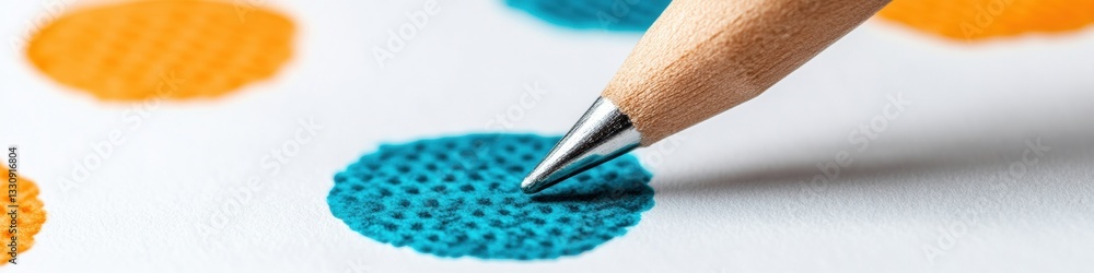 Poster Precision Productivity Minimalist Task Management with Wooden Pencil on Textured Grid - Gen Z Workflow Optimization and Creative Planning Strategies