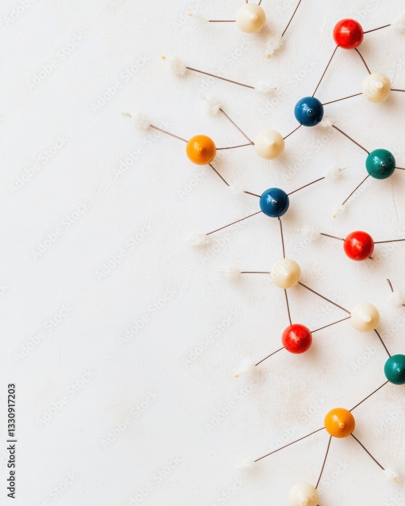Poster Minimalist Network Visualization Interconnected Journey Mapping with Vibrant Geo-Locational Pins - Strategic Pathway Design for Digital Innovation and Global Connectivity