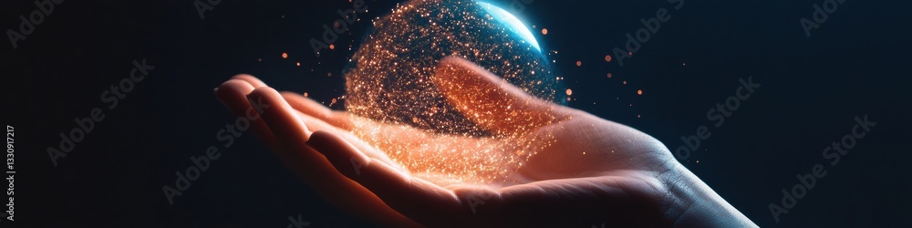 Aufkleber Quantum Visionary Immersive Digital Transformation through AI-Powered Holographic Data Visualization for Next-Generation Business Innovation and Strategic Technological Emergence