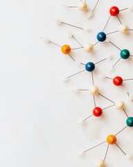 Minimalist Network Visualization Interconnected Journey Mapping with Vibrant Geo-Locational Pins - Strategic Pathway Design for Digital Innovation and Global Connectivity
