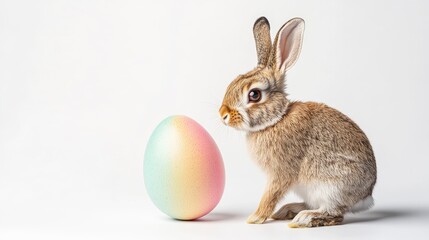 Obraz premium Easter day bunny and egg festive celebration happy easter vibes