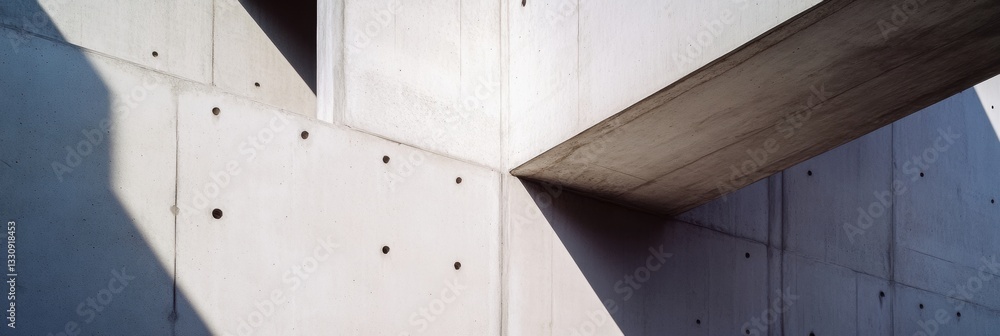 Poster minimalist architectural geometry raw concrete surfaces exploring brutalist design, spatial dynamics