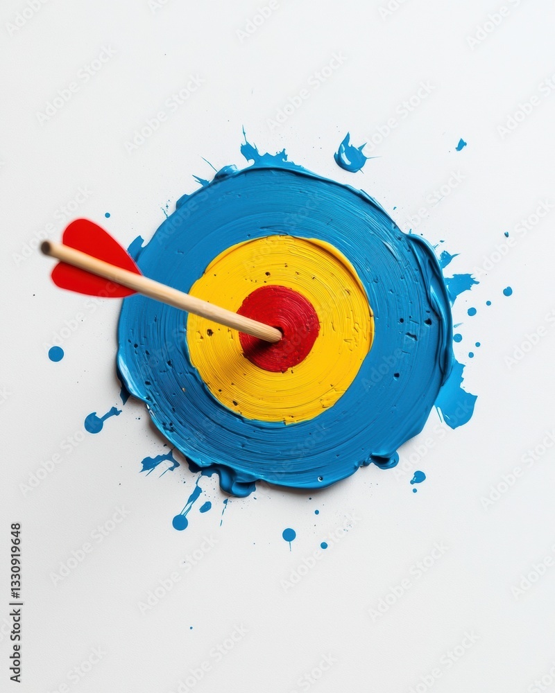 Poster Precision Targeting Breakthrough Bold Pop Art Bullseye Visualization for Digital Strategy, Marketing Analytics and Performance Optimization