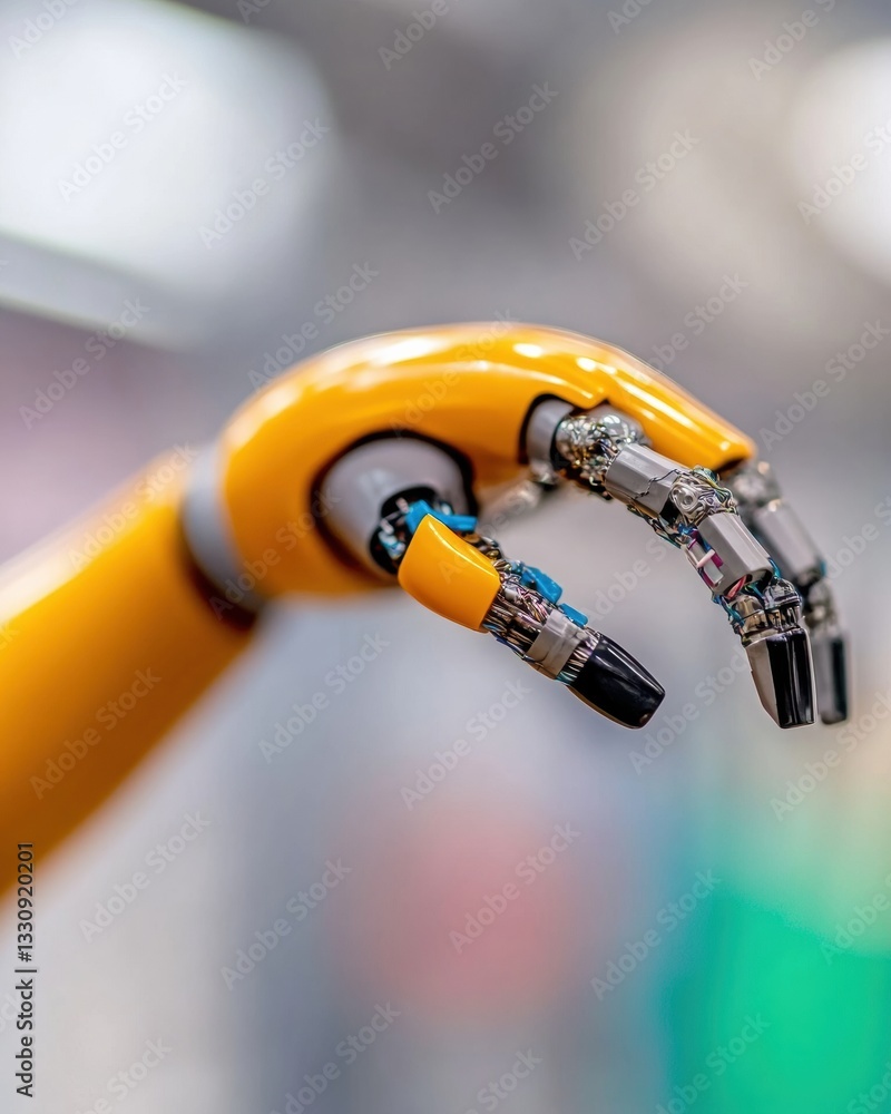 Poster Innovative Robotics Engineering Precision Biomimetic Prosthetic Design Showcasing Next-Gen AI-Powered Adaptive Technology for Enhanced Human Performance