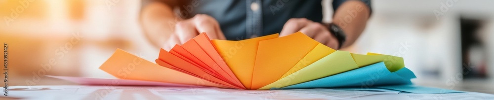 Aufkleber Gradient Paper Spectrum Dynamic Design Strategy and Creative Workflow Visualization for Modern Business Innovation and Strategic Planning