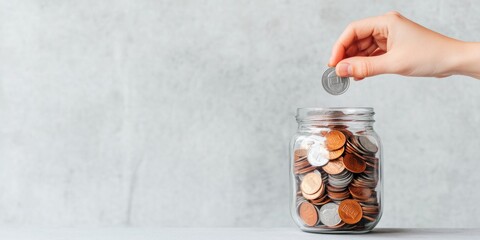 Micro-Philanthropy in Focus Minimalist Donation Jar Visualizing Grassroots Giving, Impact Investing, and Community-Driven Financial Empowerment