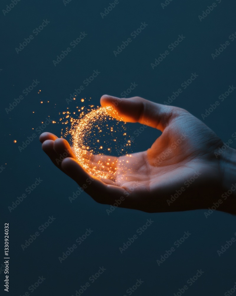 Leinwandbilder luminous digital transformation immersive fintech innovation visualizing magical data flow and entre