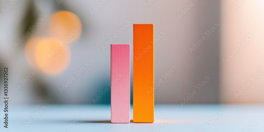 Poster Minimalist Data Visualization Gradient Bar Graph Highlighting Performance Analytics with Modern Soft-Focus Aesthetic for Business Intelligence and Strategic Insights
