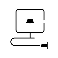 ultrasound glyph icon