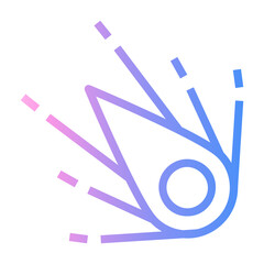 meteor Line Gradient Icon
