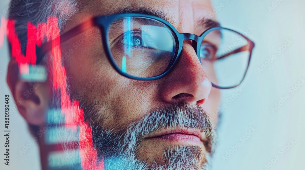 Poster futuristic financial analysis immersive data visualization for next-gen investors - cutting-edge mar