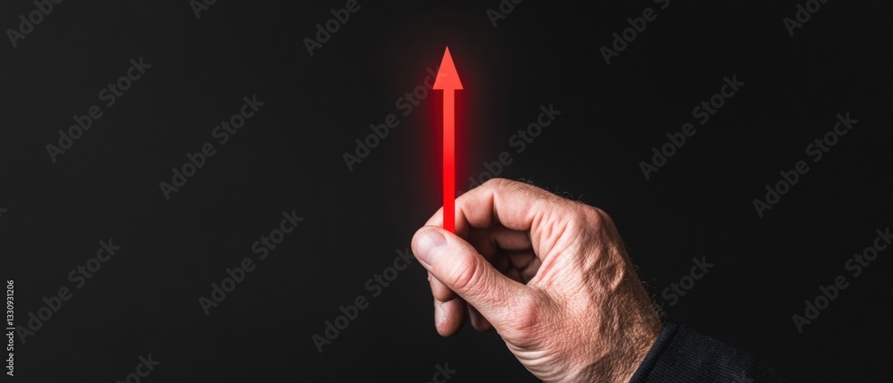 Aufkleber navigating corporate strategy ai-driven risk management visualization with glowing upward trajectory