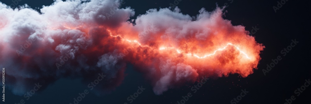 Leinwandbilder elemental fury dynamic lightning - immersive climate tech visualization for atmospheric science and 