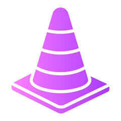 traffic cone Gradient icon