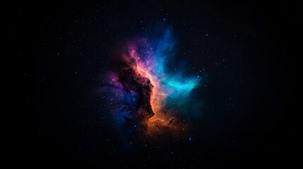 Obraz premium Cosmic Nebula Vibrant Galaxy Stellar Clouds Space Background High Resolution