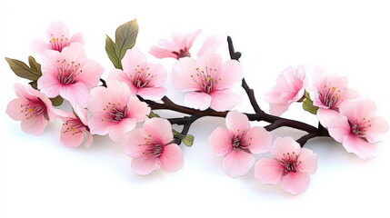 Naklejka premium The branches are covered in pink cherry blossoms