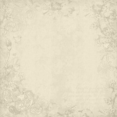 Frame floral seamless paper ornamental pattern fabric 