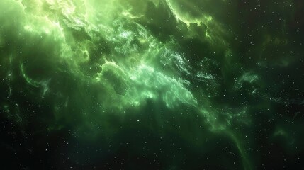 Fototapeta premium Outer_space_green_galactic_background