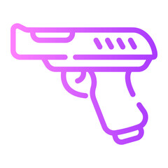 gun Line Gradient Icon