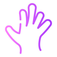 rubber gloves Line Gradient Icon