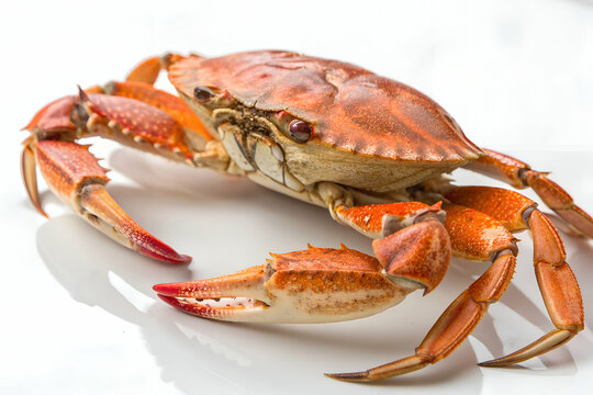 Jaiba detailed dungeness crab with orange shell isolated on white