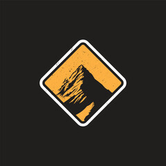 Mountain logo design inspiration, Mountain illustration, outdoor adventure . Vector graphic print for t shirt and other uses