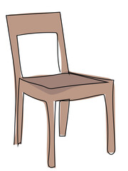 The chair is in a continuous line pattern on a white background.