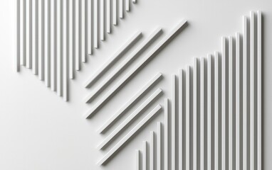 White Abstract Geometric Lines And Stripes