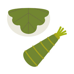 可愛い水彩タッチの柏餅のイラスト