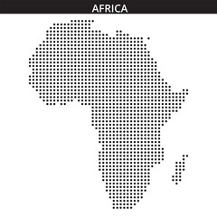 Fototapeta premium Africa map in dots