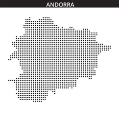Andorra map in dots