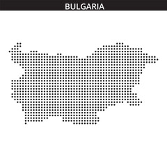 Bulgaria map in dots