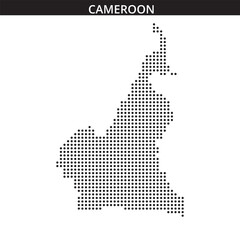 Obraz premium Cameroon map in dots