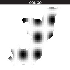 Obraz premium Congo map in dots