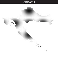 Obraz premium Croatia map in dots