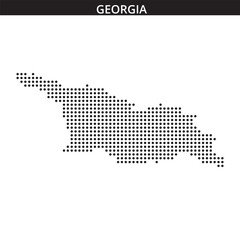 Fototapeta premium Georgia map in dots