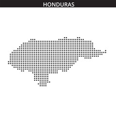 Honduras map in dots