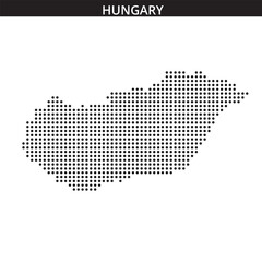 Obraz premium Hungary map in dots