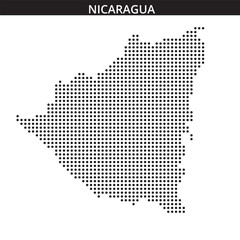 Fototapeta premium Nicaragua map in dots