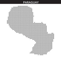 Obraz premium Paraguay map in dots