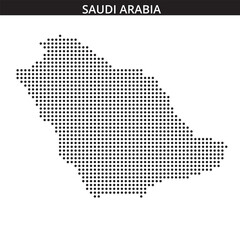 Saudi Arabia map in dots