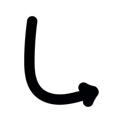 Elbow Arrow Curved Down